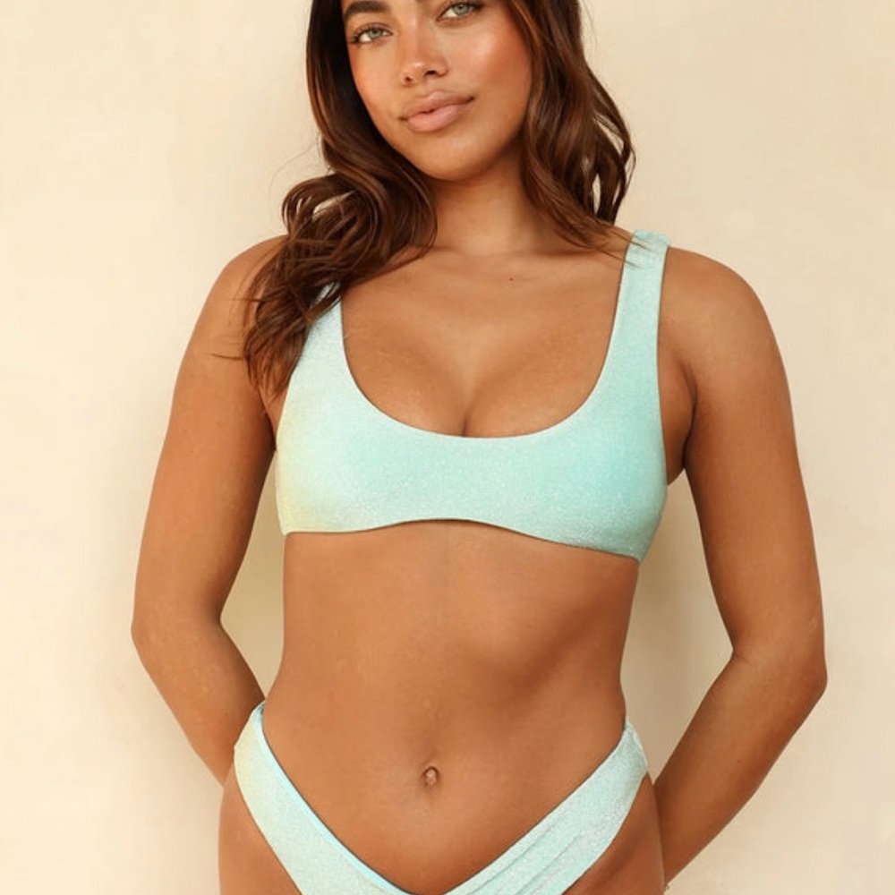 Dippin' Daisy's Bleached Aqua Bikini Set